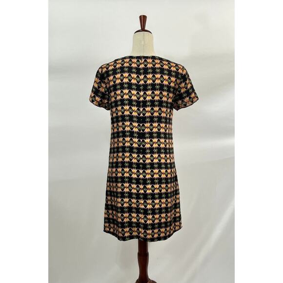 LA DOUBLEJ Sz S Small Mini Swing Dress Silk Short Sleeve Bacetto - Picture 5 of 12